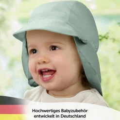 Schirmmütze mit Nackenschutz UPF 80 - Salbeigrün - Gr. 50-51