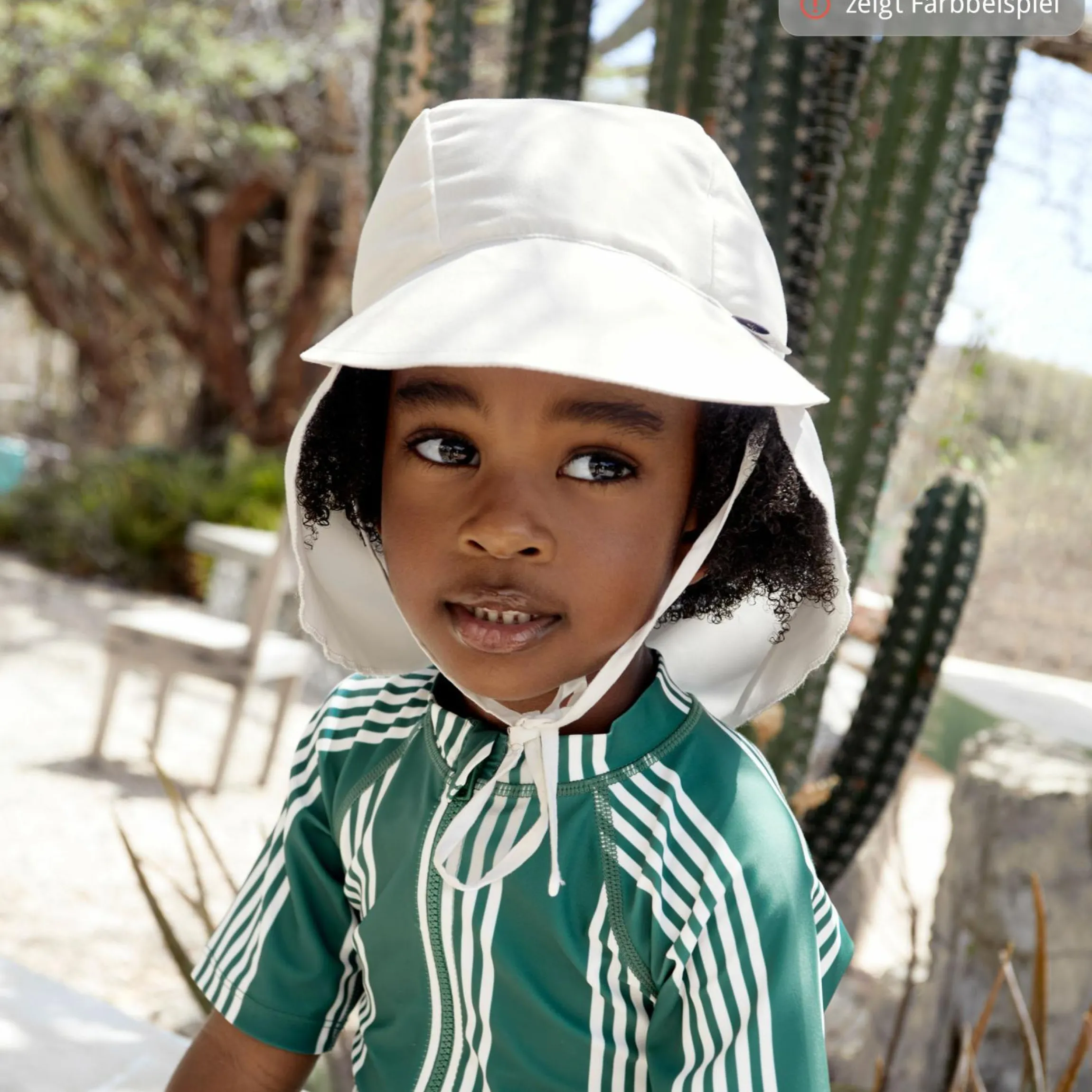 Schirmmütze mit Nackenschutz LSF Sun Protection Flap Hat - Blue - Gr. 43/45