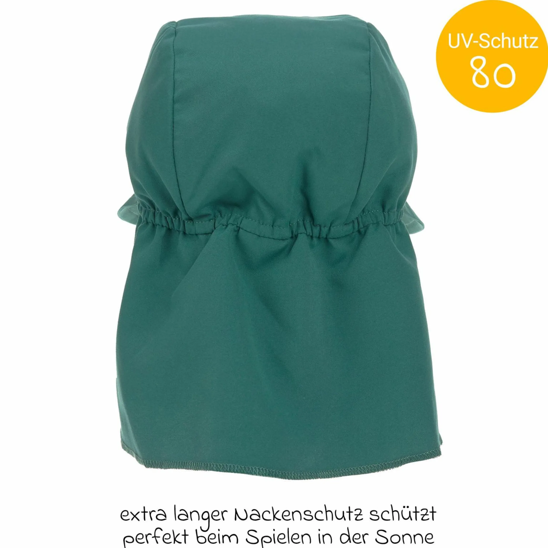 Schirmmütze mit Nackenschutz LSF Sun Protection Flap Hat - Green - Gr. 43/45
