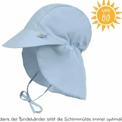 Schirmmütze mit Nackenschutz LSF Sun Protection Flap Hat - Sky Blue - Gr. 50/51
