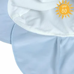 Schirmmütze mit Nackenschutz LSF Sun Protection Flap Hat - Sky Blue - Gr. 50/51