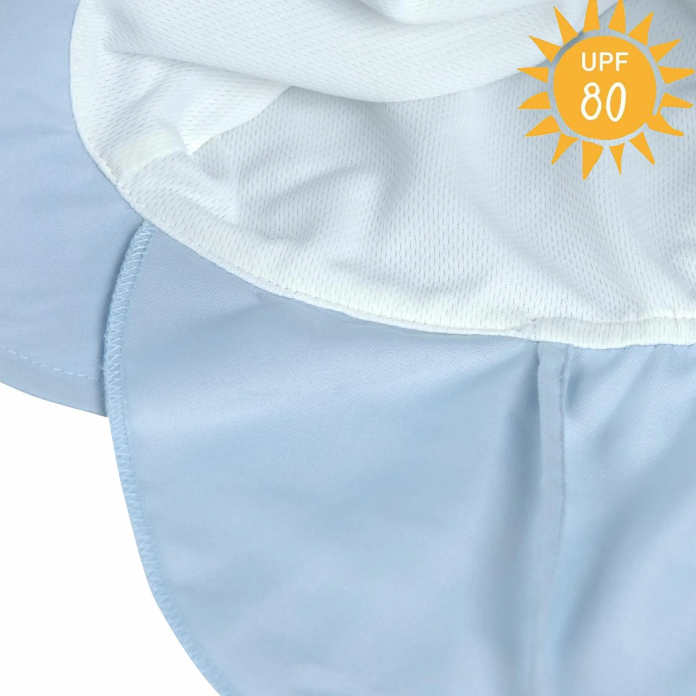 Schirmmütze mit Nackenschutz LSF Sun Protection Flap Hat - Sky Blue - Gr. 50/51