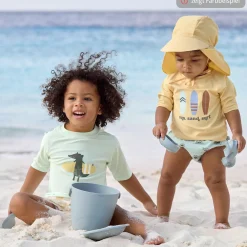 Schirmmütze mit Nackenschutz LSF Sun Protection Flap Hat - Sky Blue - Gr. 50/51