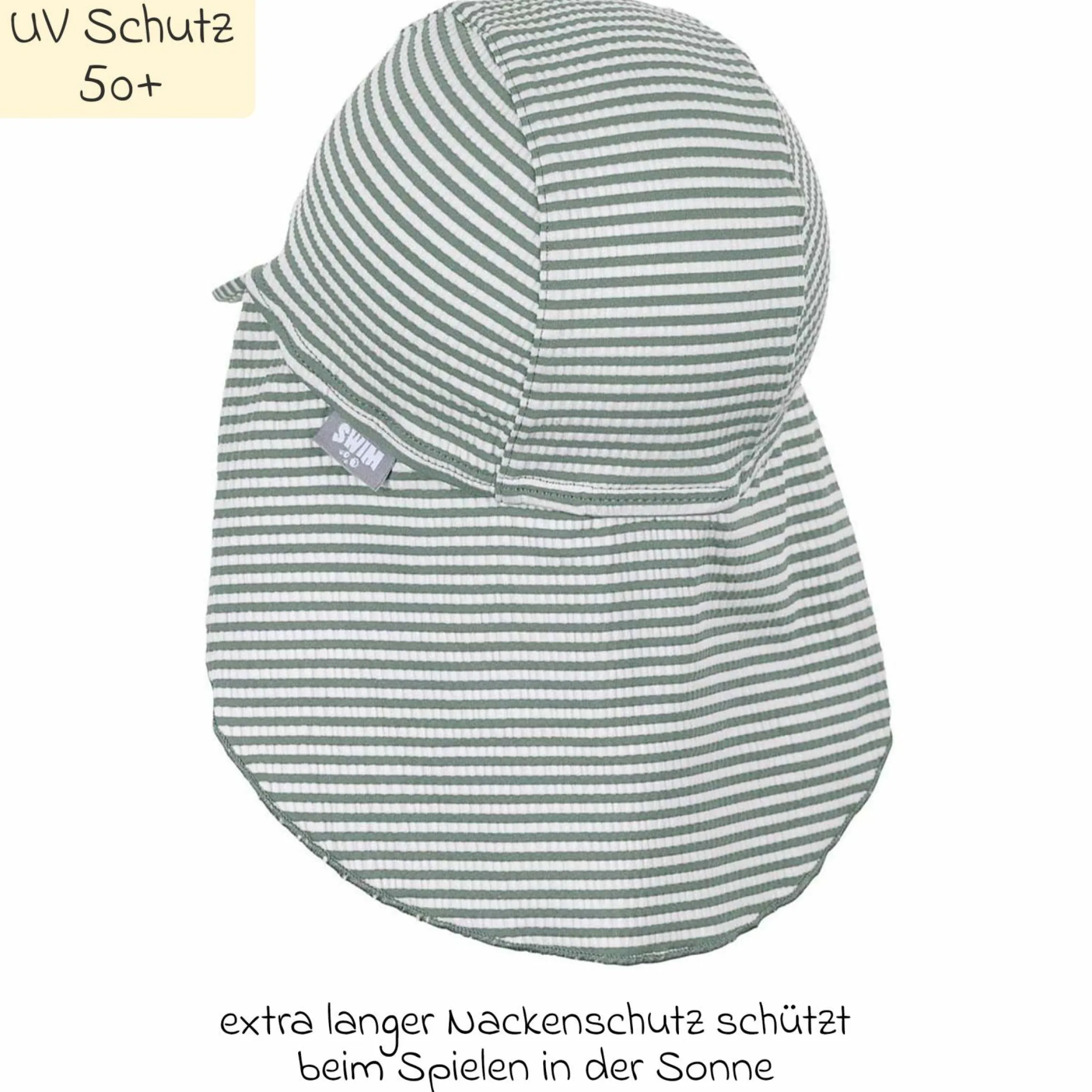 Schirmmütze mit Nackenschutz LSF - Hai - Grün - Gr. 47