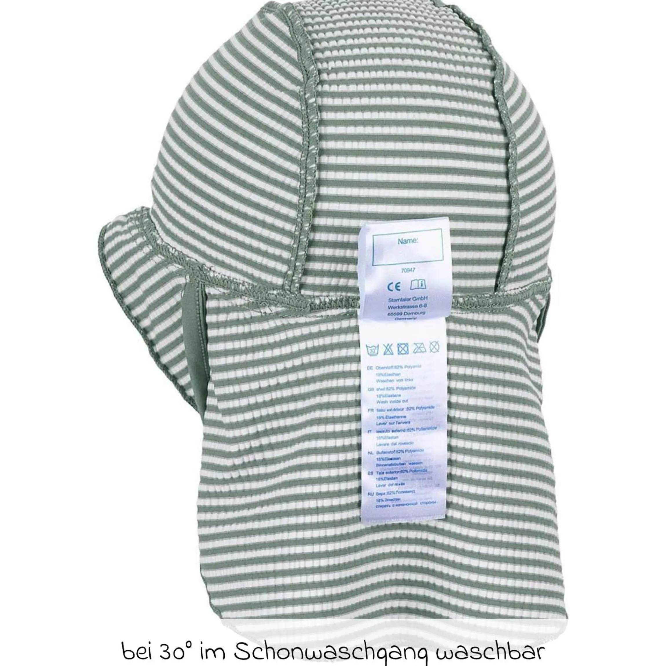 Schirmmütze mit Nackenschutz LSF - Hai - Grün - Gr. 47