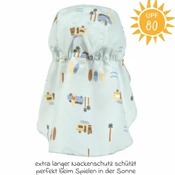Schirmmütze mit Nackenschutz LSF Sun Protection Flap Hat - Camper - Sea Foam - Gr. 43/45
