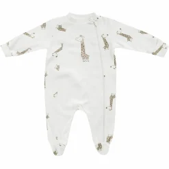 Schlafanzug inkl. Kratzfäustlinge - Giraffe Allover - Offwhite - Gr. 74
