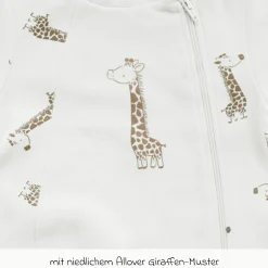Schlafanzug inkl. Kratzfäustlinge - Giraffe Allover - Offwhite - Gr. 74