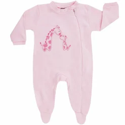 Schlafanzug 1tlg. Interlock - Giraffen Rosa - Gr. 62