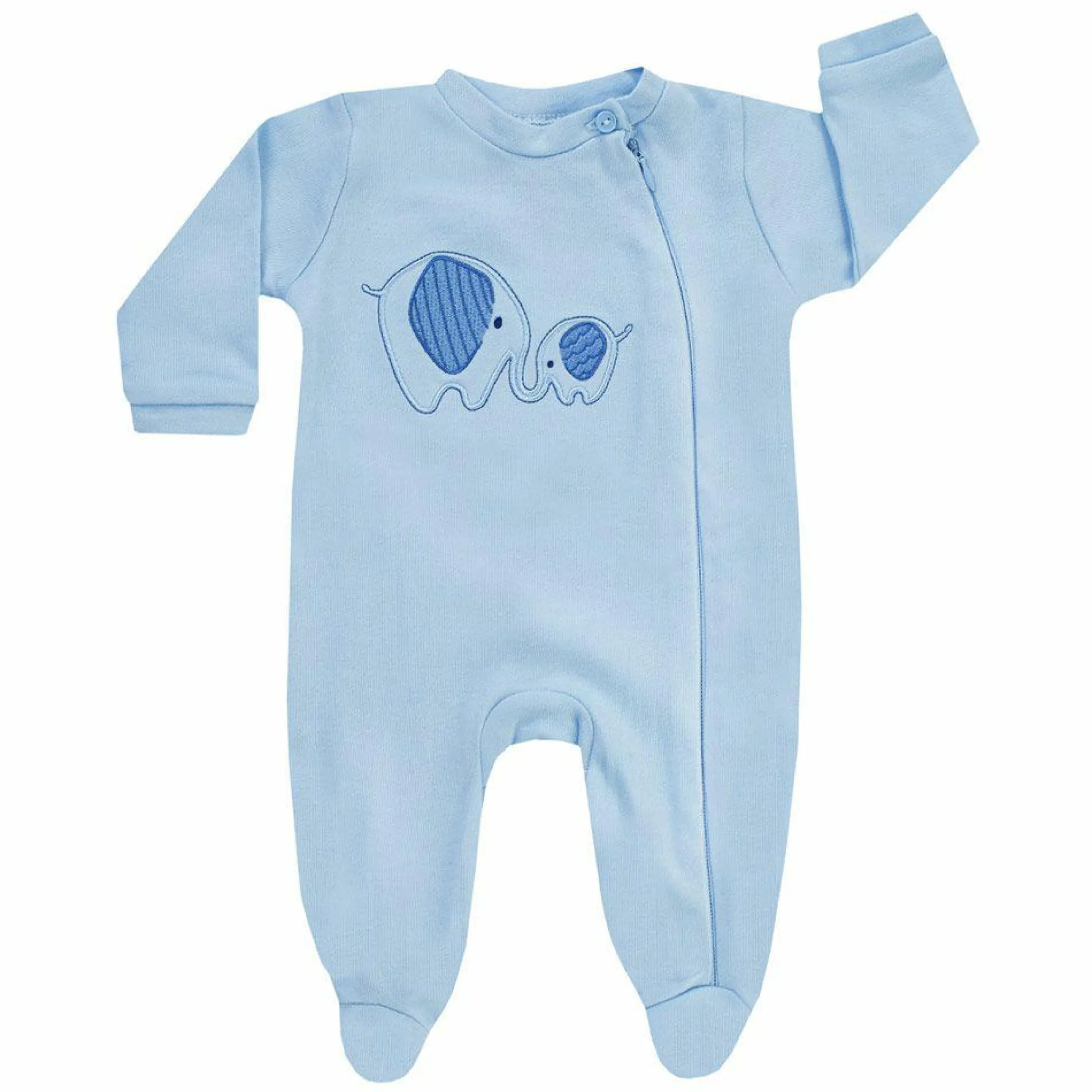 Schlafanzug 1tlg. Nicki - Elephanten Blau - Gr. 68