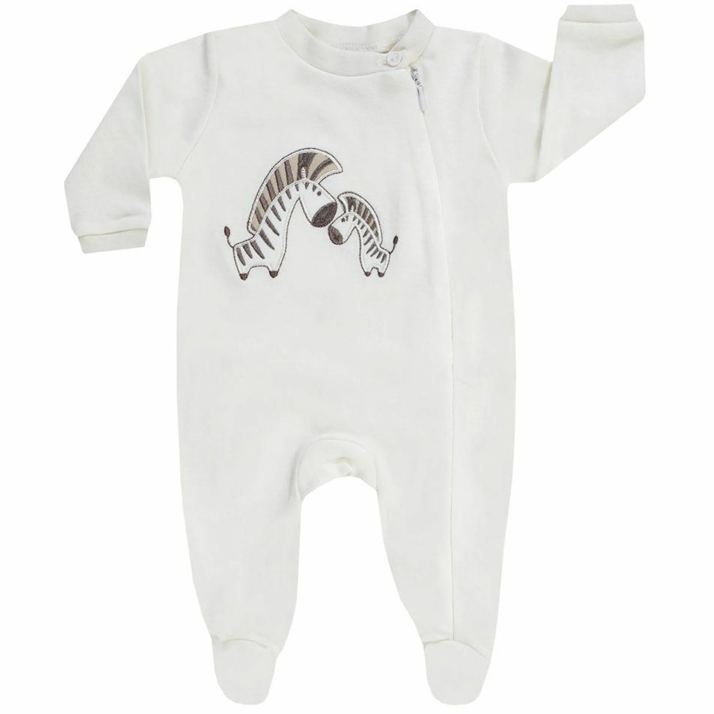 Schlafanzug 1tlg. Nicki - Zebras Offwhite - Gr. 68
