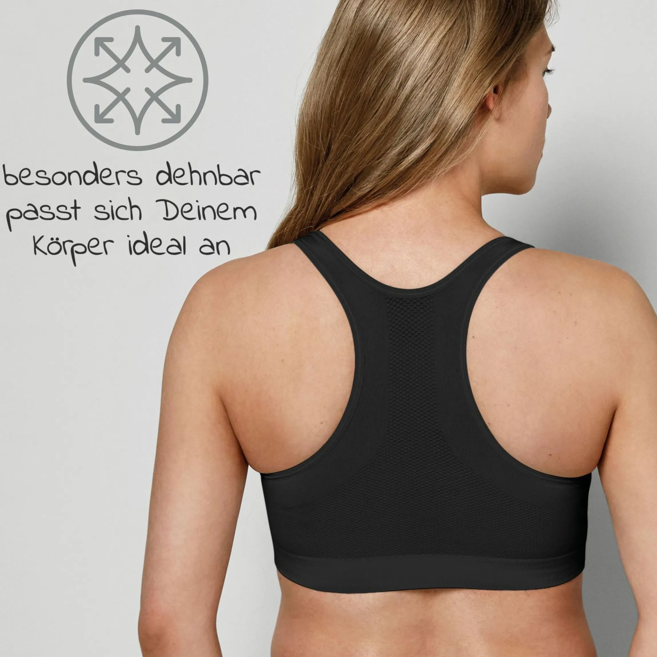 Schlaf-Bustier für Schwangerschaft & Stillzeit Keep Cool Schlaf - Schwarz - Gr. L