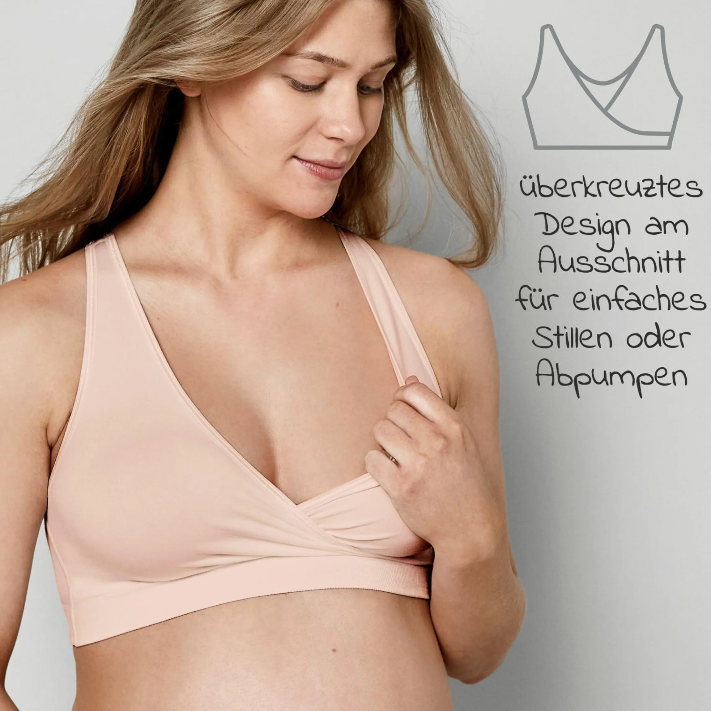 Schlaf-Bustier für Schwangerschaft & Stillzeit Keep Cool Schlaf - Chai - Gr. L