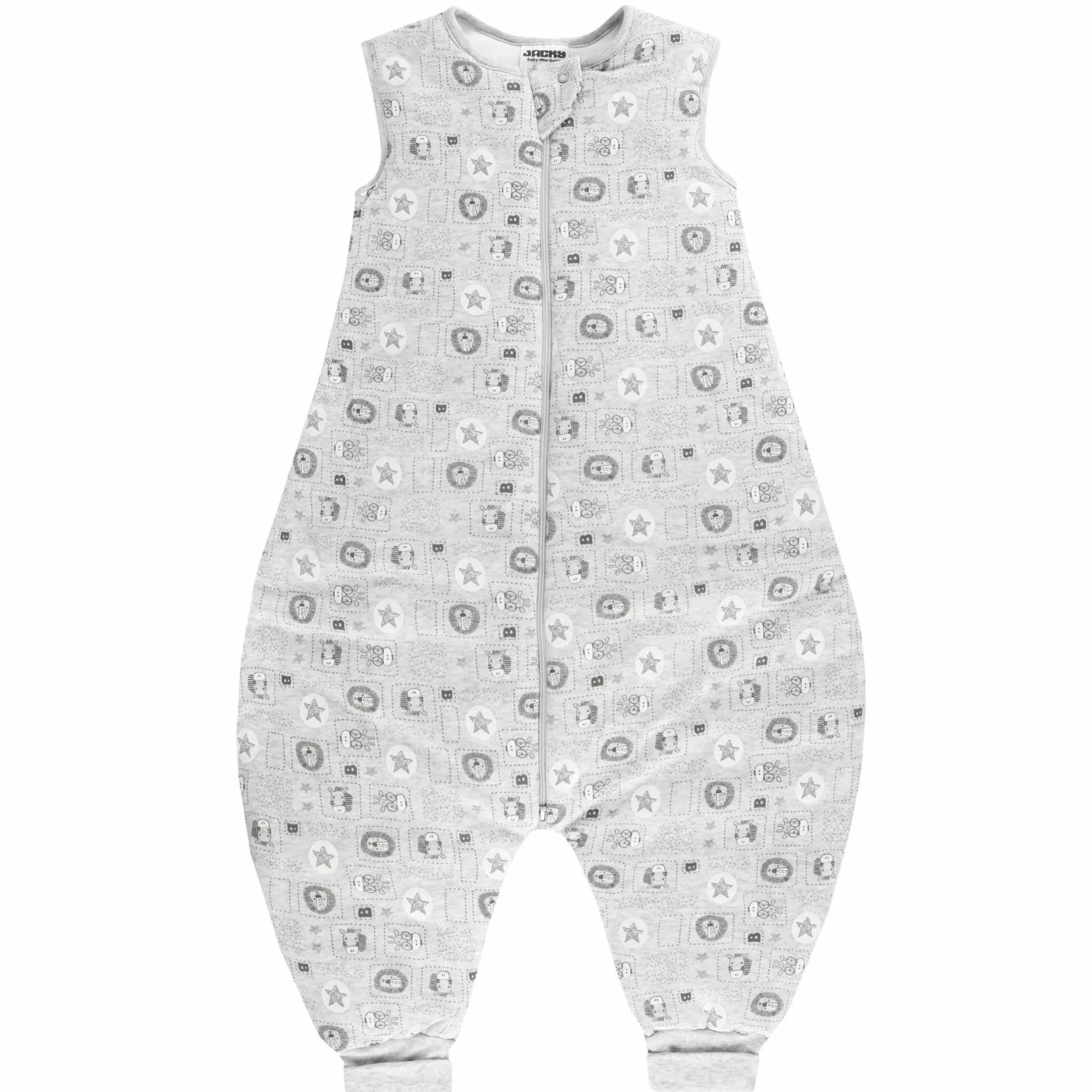 Schlafsack Jumper - Safari Allover - Hellgrau Melange - Gr. 92