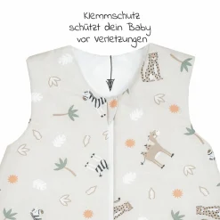 Schlafsack Jumper wattiert - Jersey Savanne - Beige - Gr. 80