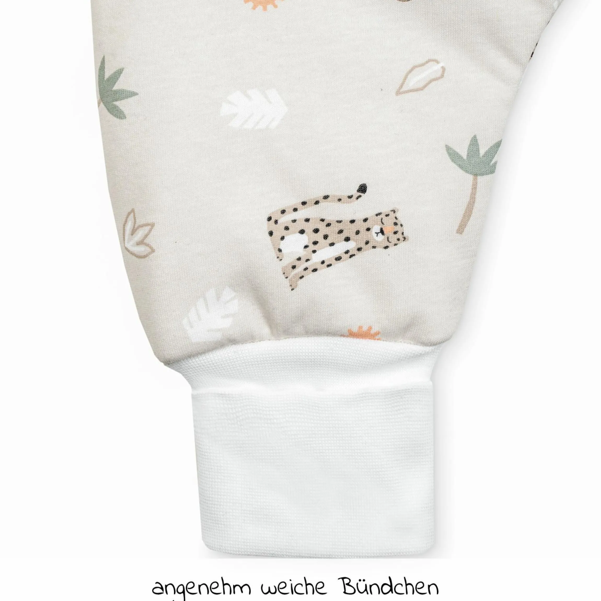 Schlafsack Jumper wattiert - Jersey Savanne - Beige - Gr. 80