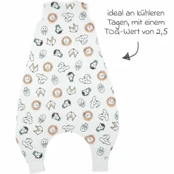 Schlafsack mit Beinen / Schlafoverall Jumper - Animal - Gr. 80 cm
