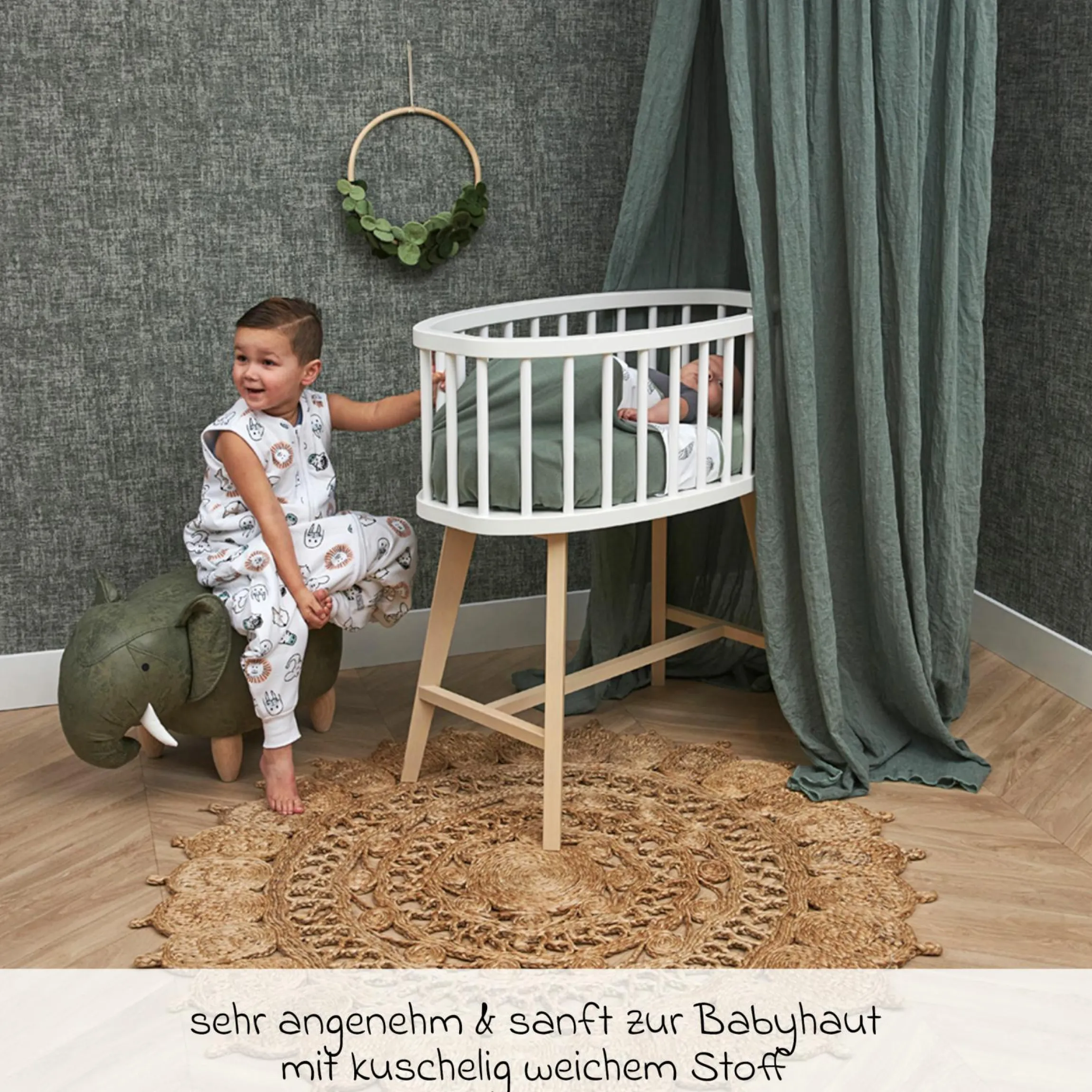 Schlafsack mit Beinen / Schlafoverall Jumper - Animal - Gr. 80 cm