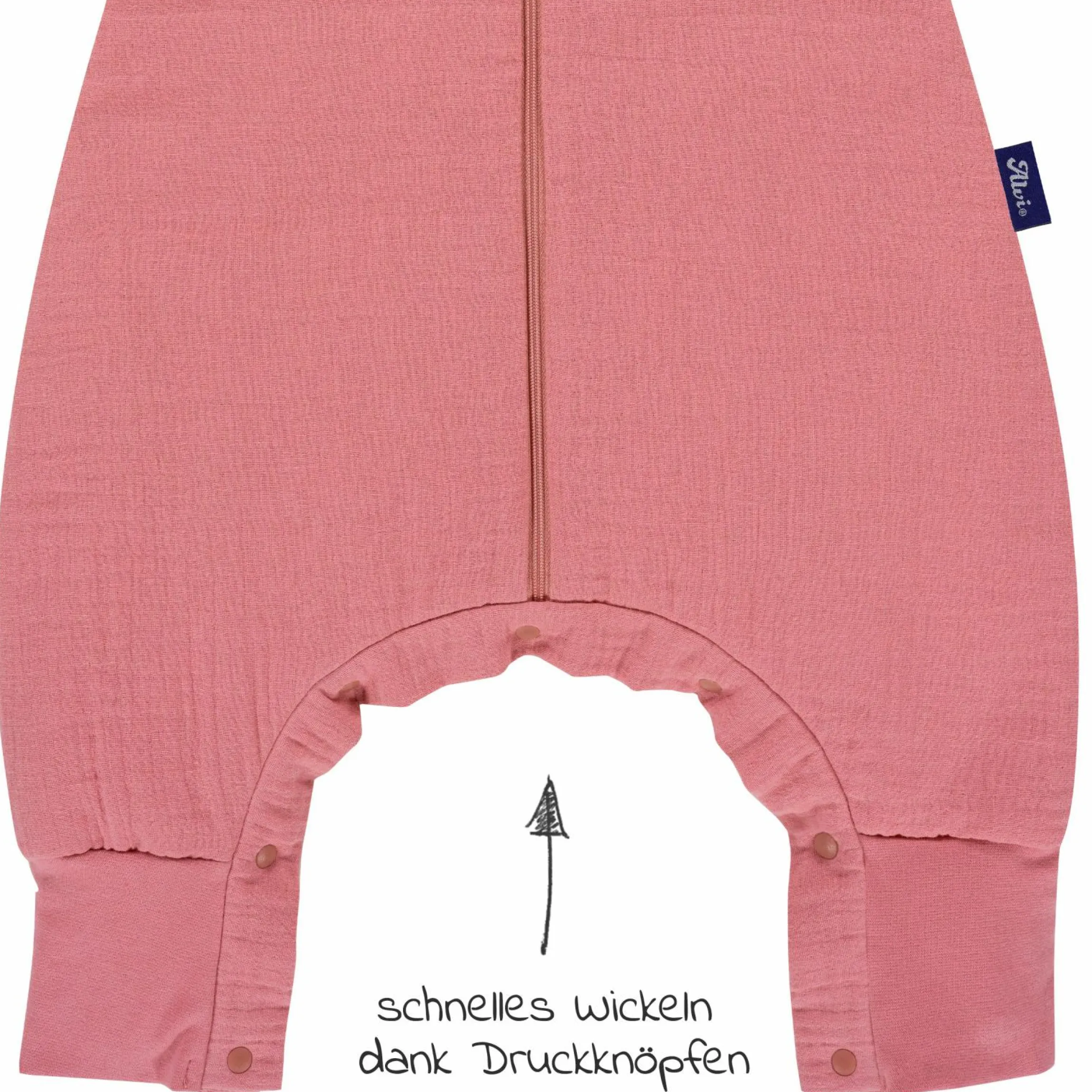 Schlafsack mit Füßen 4 Season Sleep Overall Mull - Fox Glove - Gr. 70