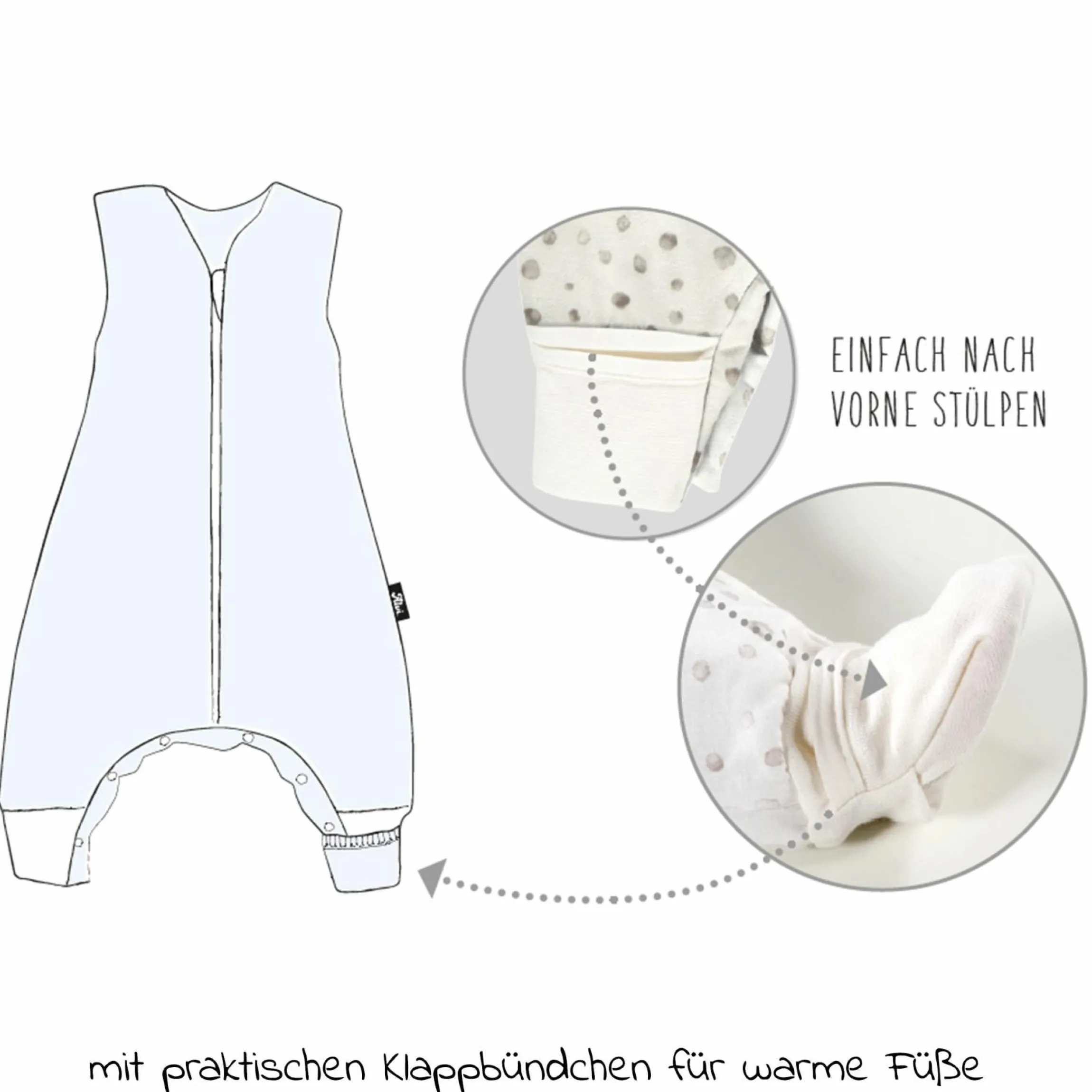 Schlafsack mit Füßen 4 Season Sleep Overall Mull - Fox Glove - Gr. 70