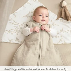 Schlafsack Musselin wattiert - Sand - Gr. 60 cm