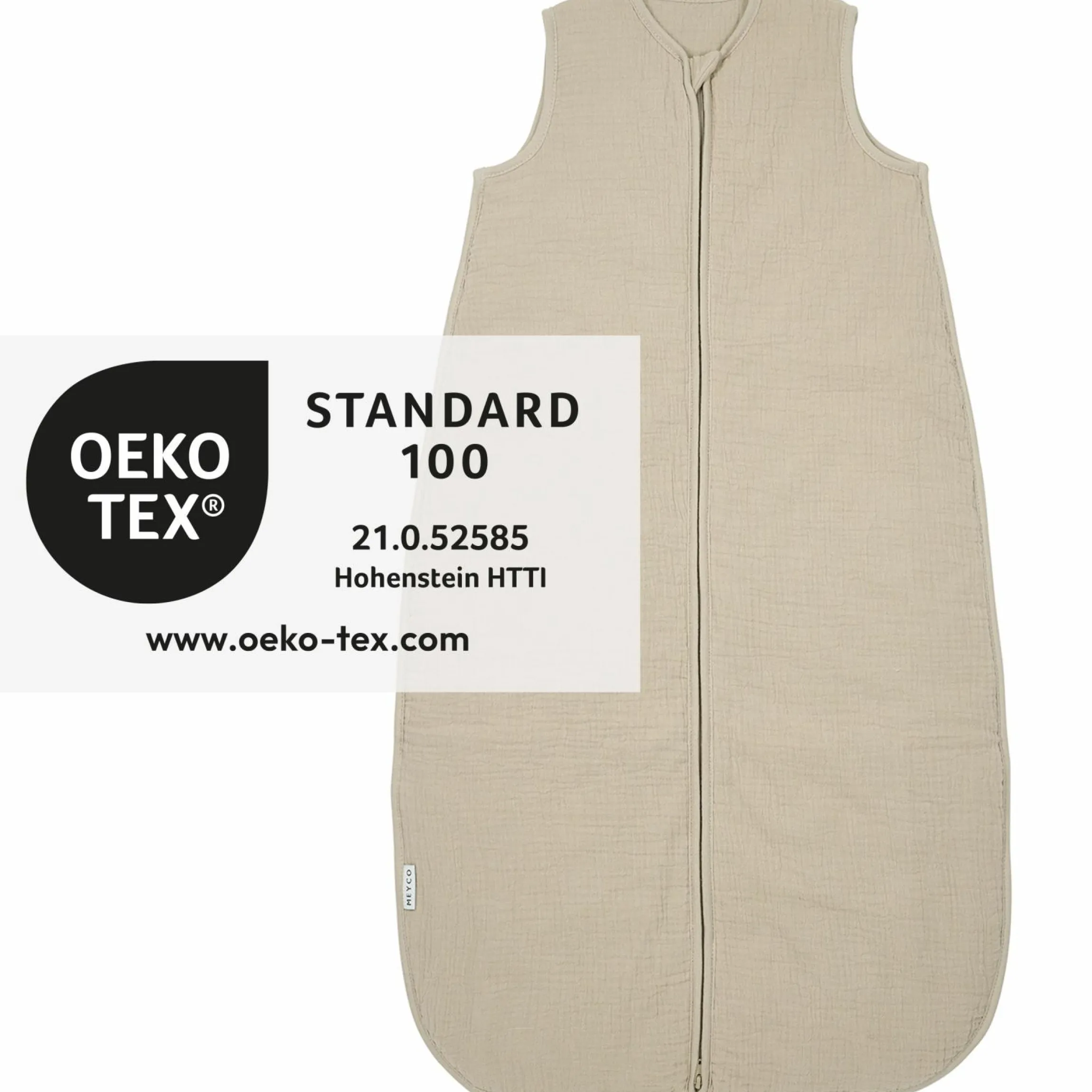 Schlafsack Musselin wattiert - Sand - Gr. 60 cm
