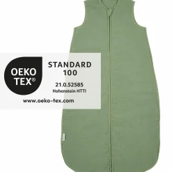 Schlafsack Musselin wattiert - Olive Green - Gr. 60 cm