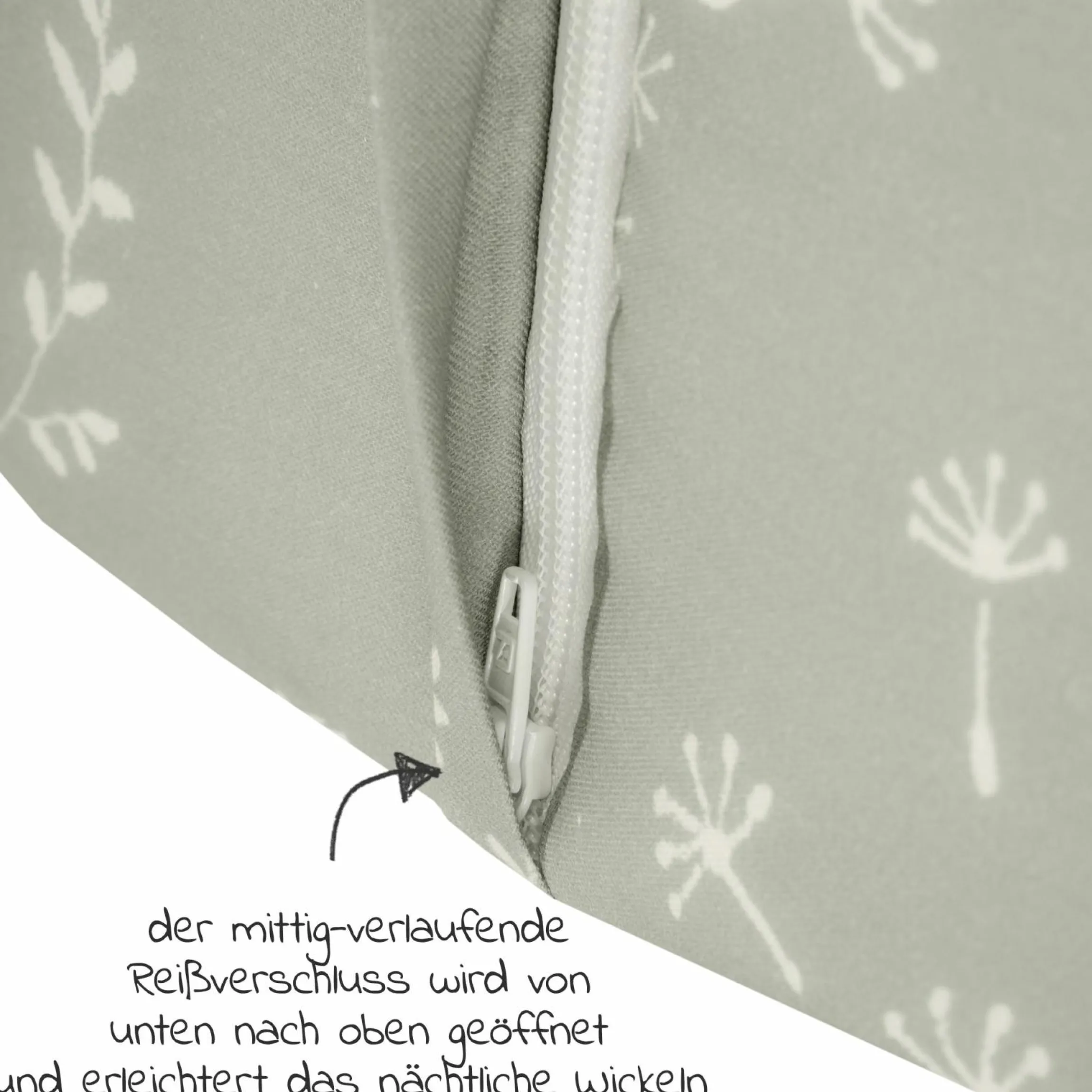 Schlafsack Organic wattiert - Wildflower - Gr. 70