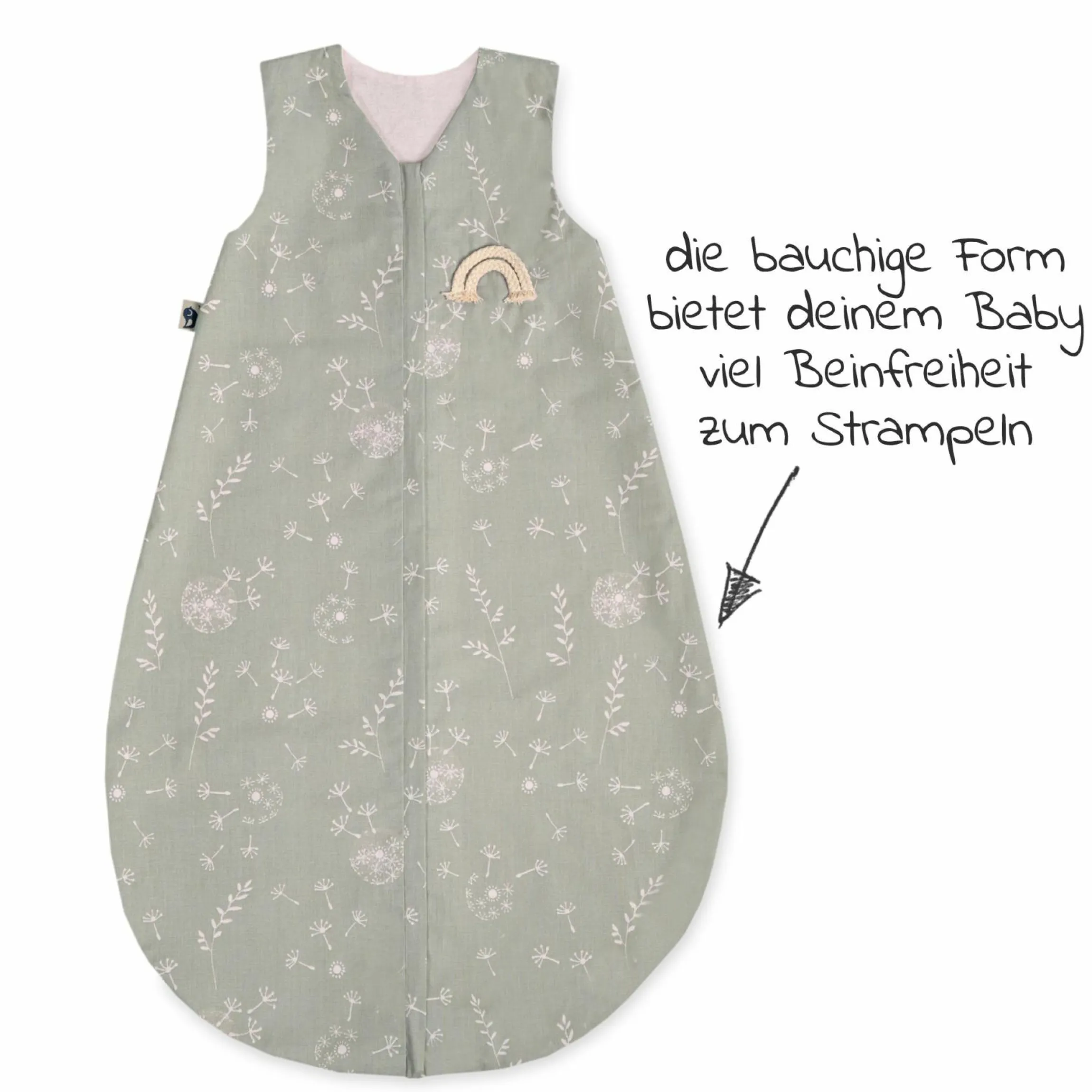 Schlafsack Organic wattiert - Wildflower - Gr. 70
