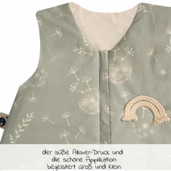 Schlafsack Organic wattiert - Wildflower - Gr. 70
