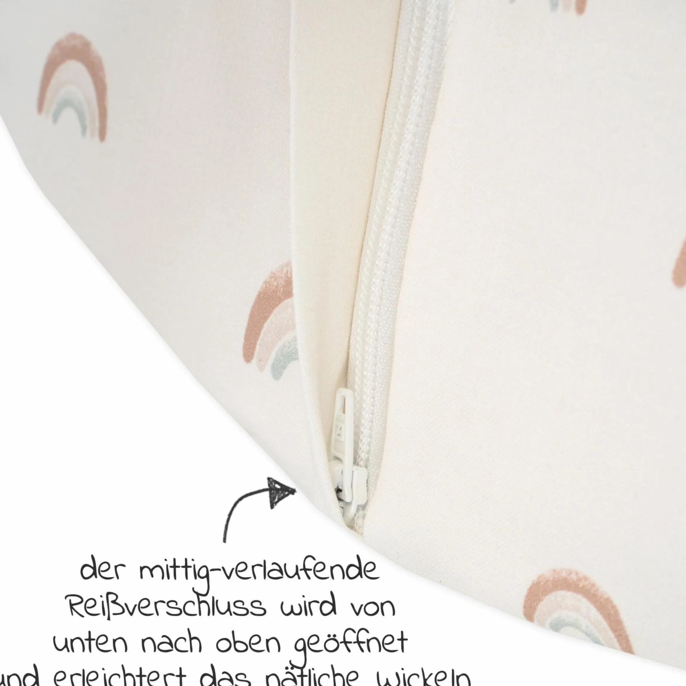 Schlafsack Organic wattiert - Rainbow - Gr. 70