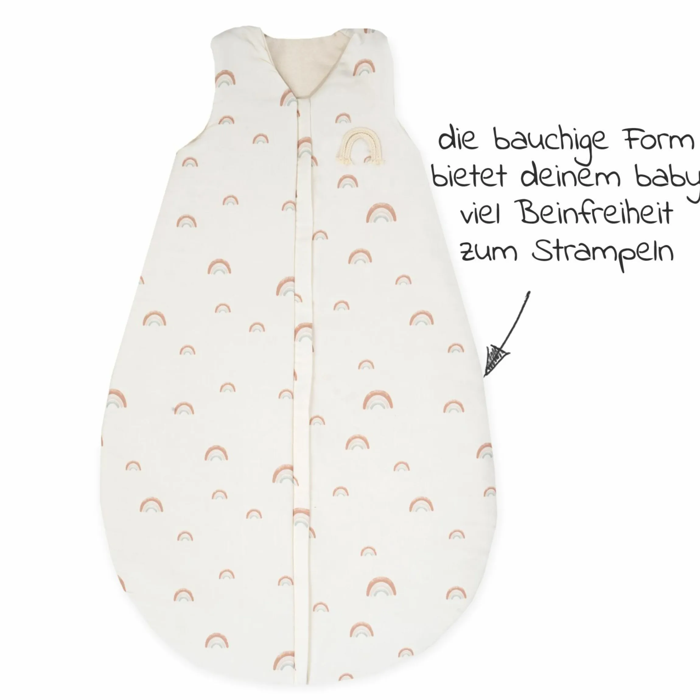 Schlafsack Organic wattiert - Rainbow - Gr. 70