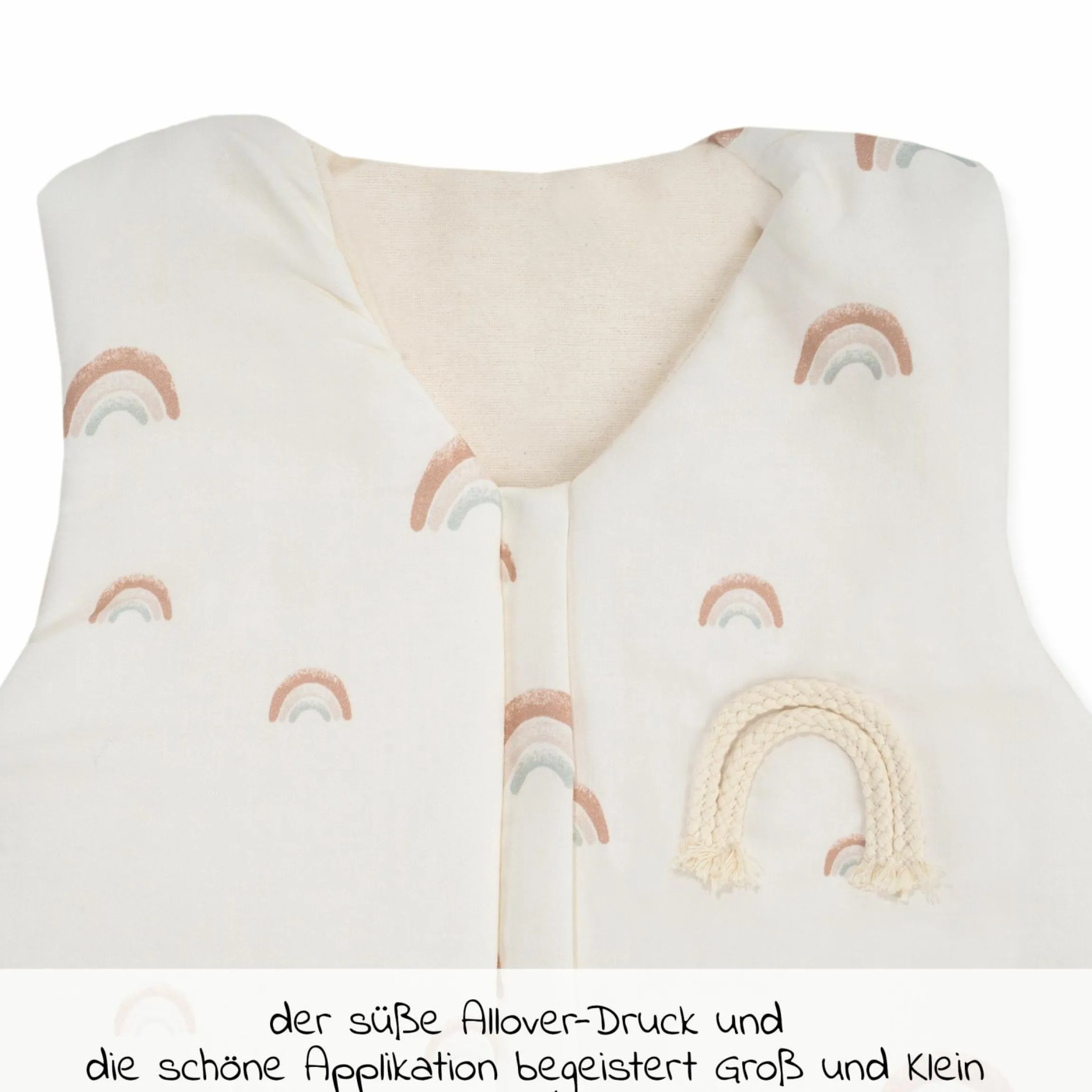 Schlafsack Organic wattiert - Rainbow - Gr. 70