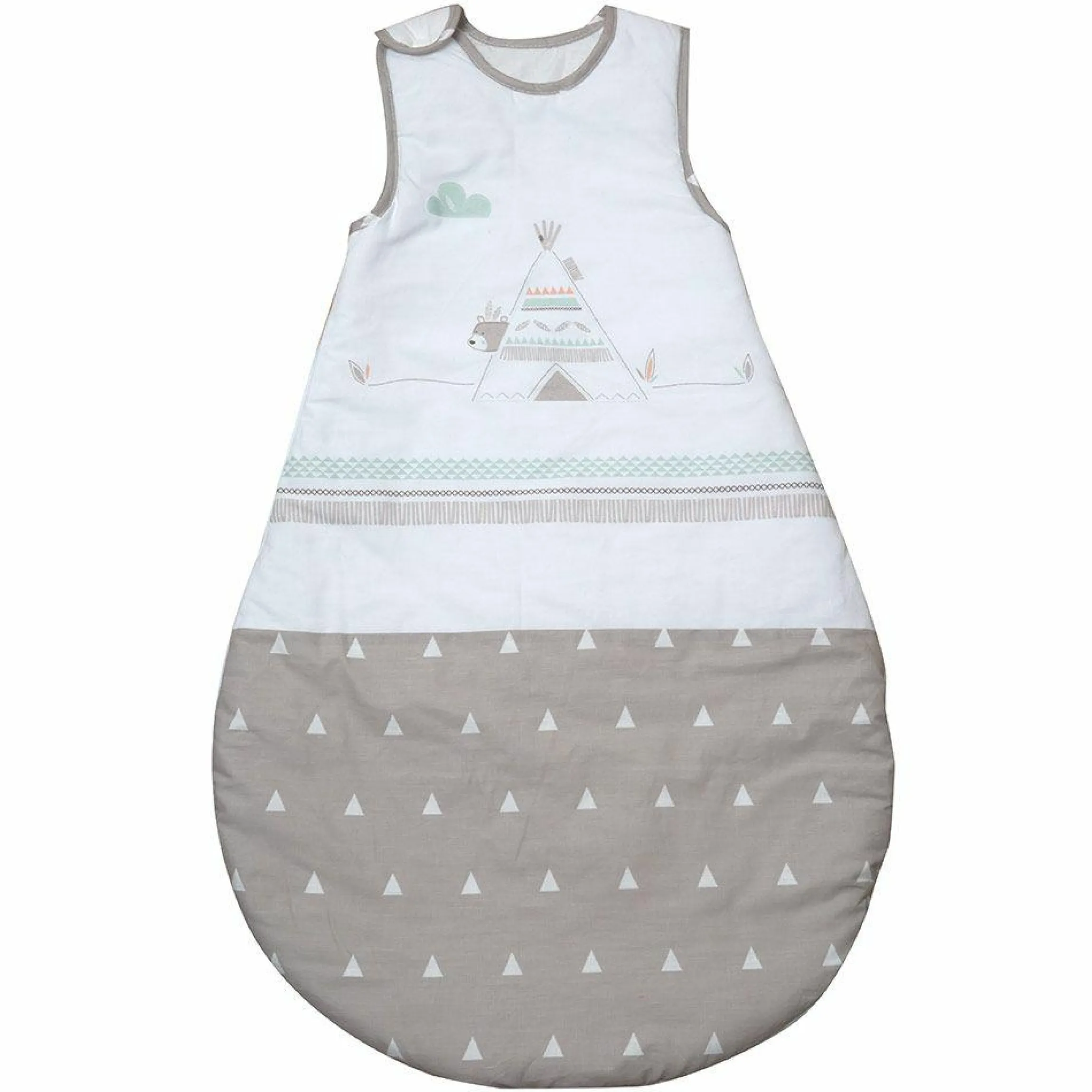 Schlafsack wattiert - Indibär Grau - Gr. 90 cm