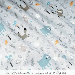 Schlafsack wattiert - Jersey Smart Friends - Gr. 56