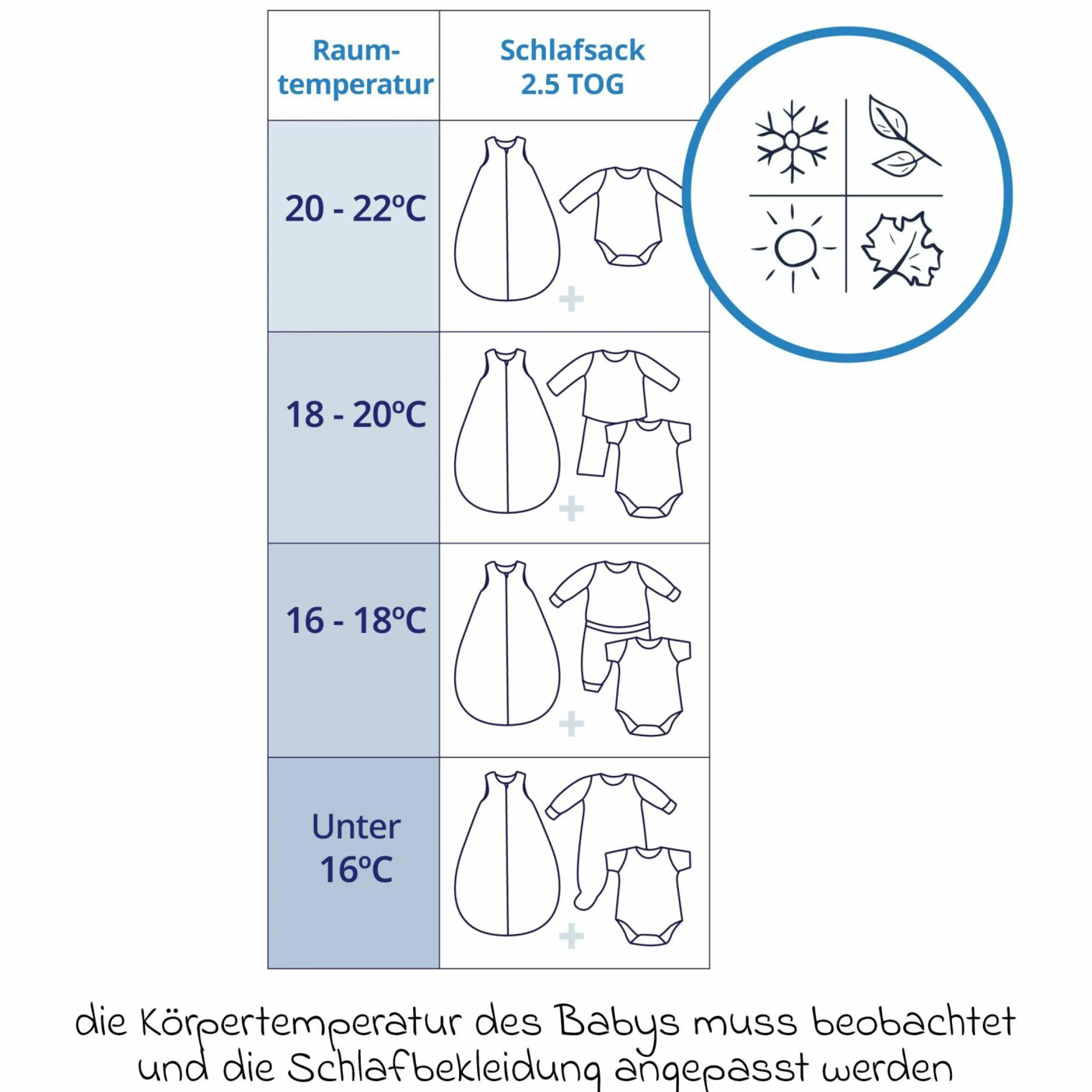 Schlafsack wattiert - Jersey Smart Friends - Gr. 56
