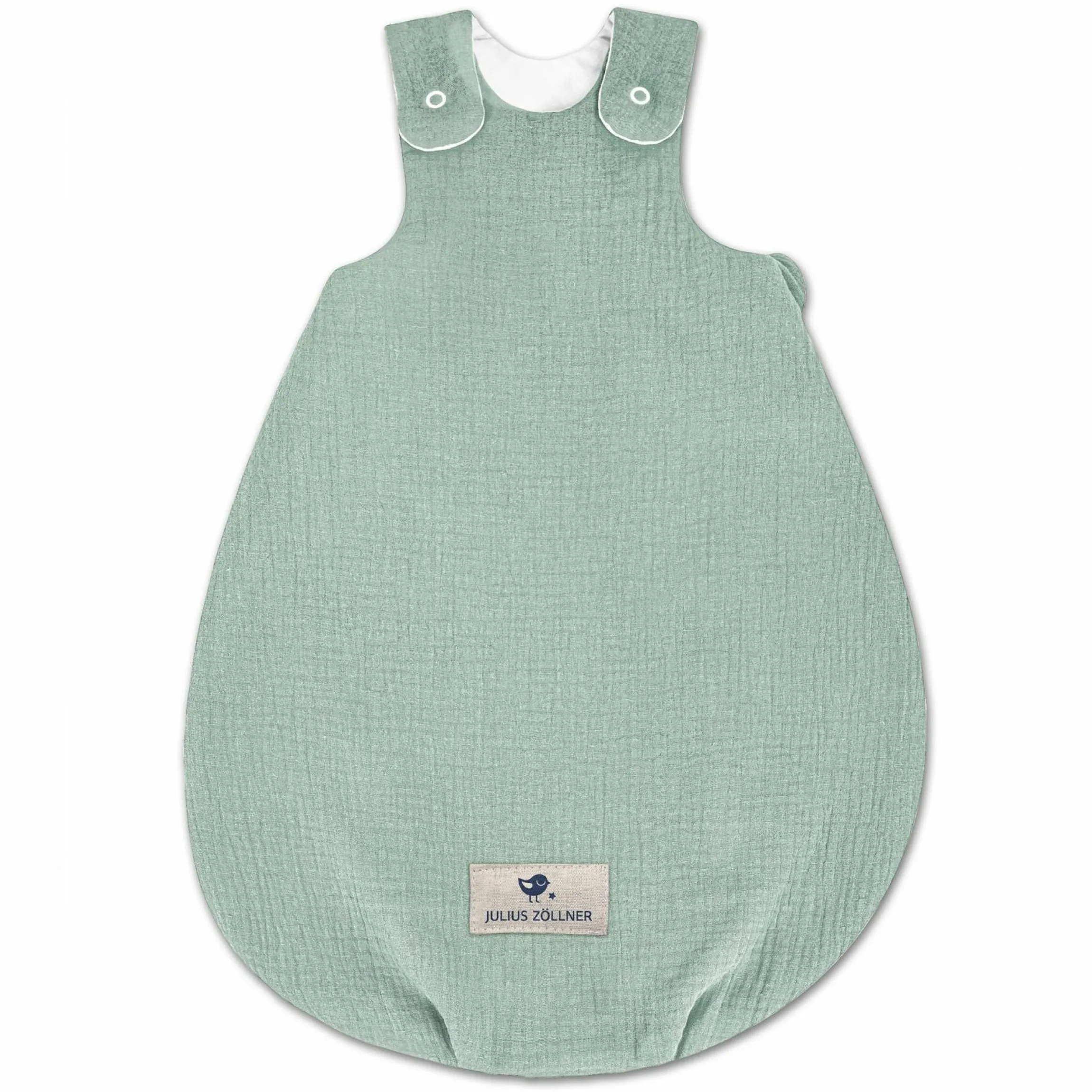 Schlafsack wattiert - Musselin Grün - Gr. 50 / 56