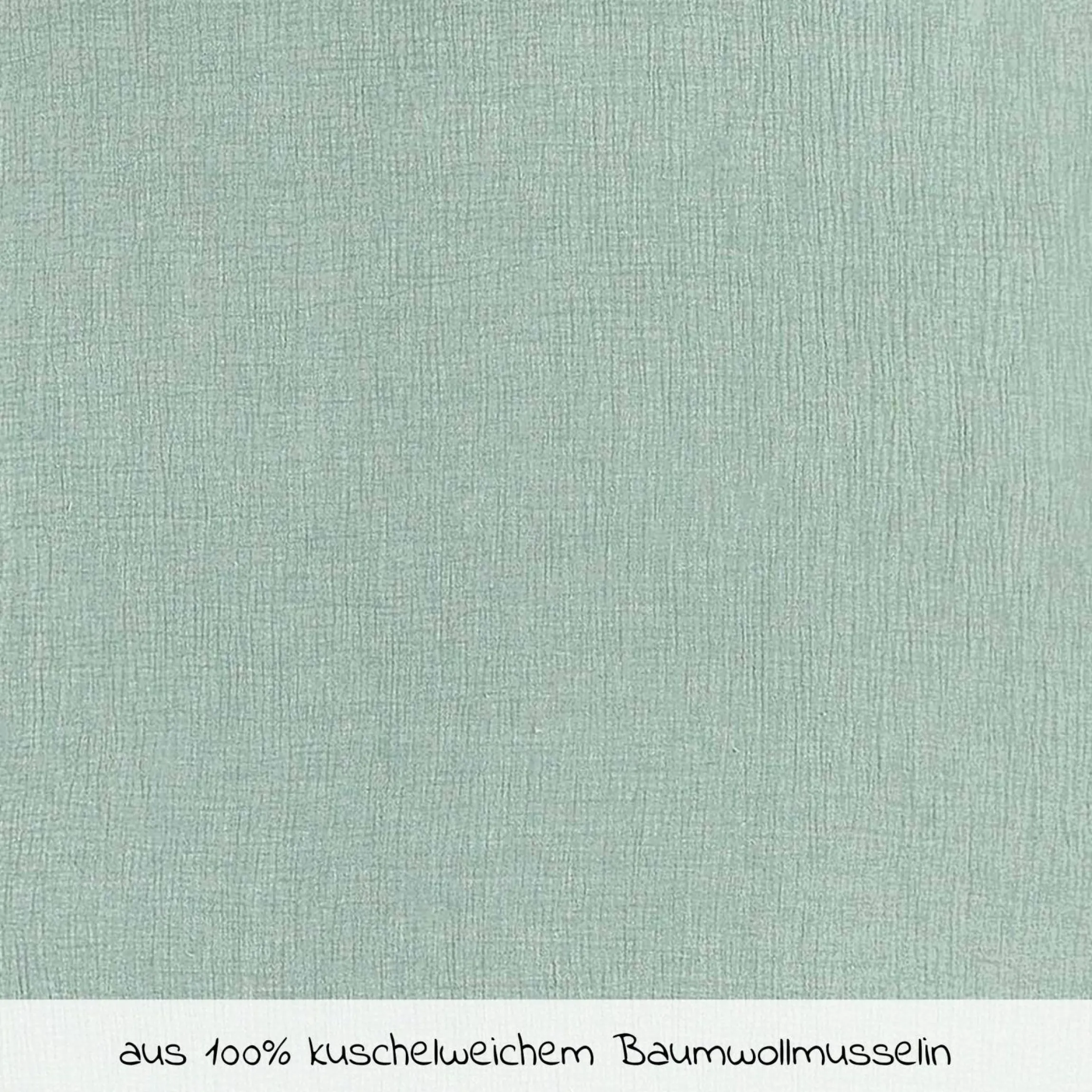 Schlafsack wattiert - Musselin Grün - Gr. 50 / 56
