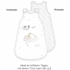 Schlafsack wattiert - Sleeping Little Bear - Gr. 70 cm