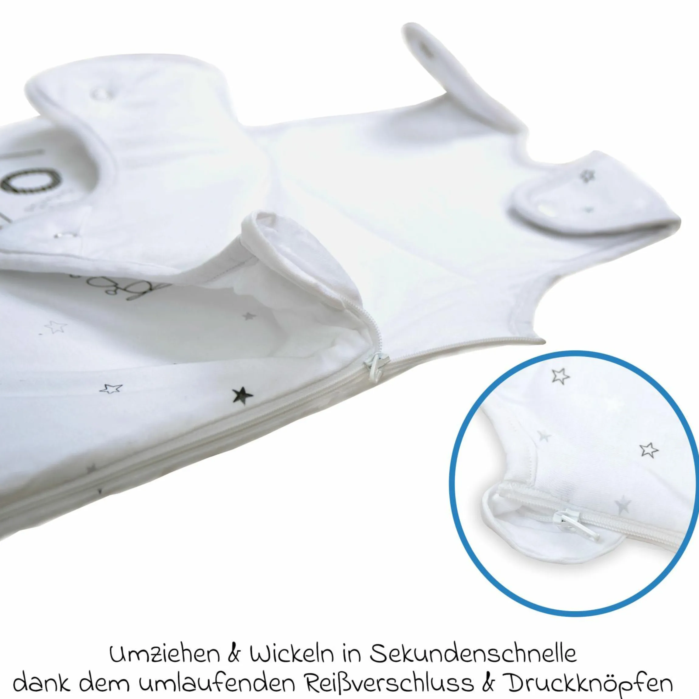 Schlafsack wattiert - Sleeping Little Bear - Gr. 70 cm