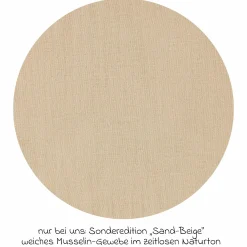 Schlummer-Nestchen Musselin mit klimaregulierender Kaltschaum-Matratze - Sand-Beige