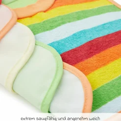 Schlupf-Lätzchen 6er Pack Frottee mit Folienrückseite - Rainbow