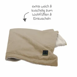 Schmusedecke Cord für die Wanne, Schale oder Kinderwagen 68 x 100 cm - Sahara