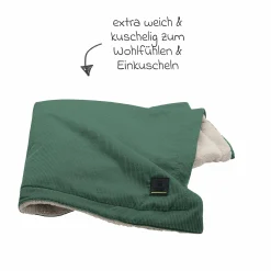 Schmusedecke Cord für die Wanne, Schale oder Kinderwagen 68 x 100 cm - Eucalyptus