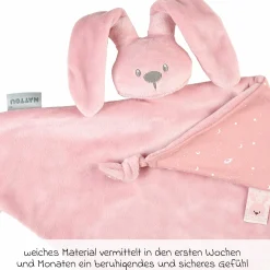 Schmusetuch Glow in the dark 65 x 40 cm - Hase Lapidou - Old Pink