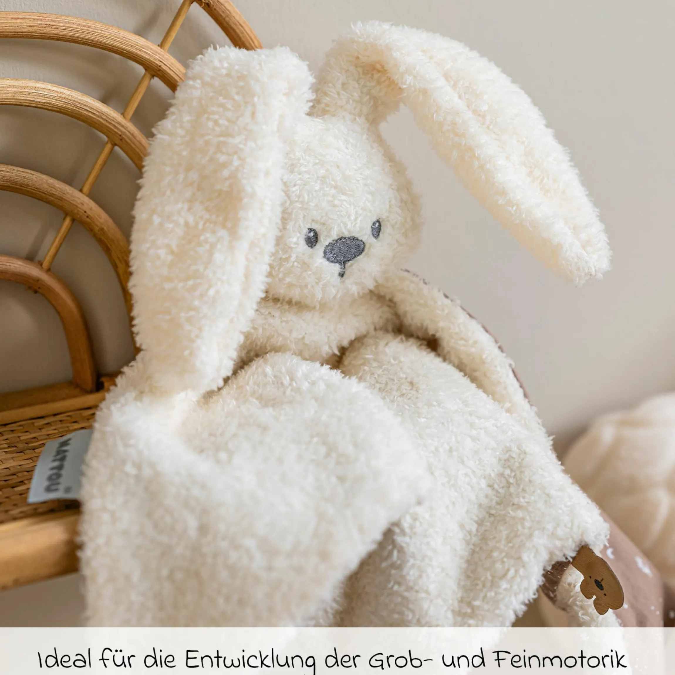 Schmusetuch Glow in the dark 65 x 40 cm - Hase Lapidou - Vanilla