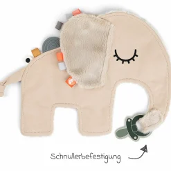 Schmusetuch mit Schnullerhalter - Elphee - Sand