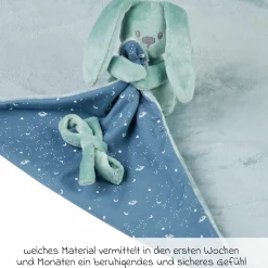 Schmusetuch XXL & Mini-Kuscheltier Glow in the dark - Hase Lapidou - Coppergreen