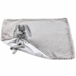 Schmusetuch XXL & Mini-Kuscheltier Hase Lapidou - Grey White