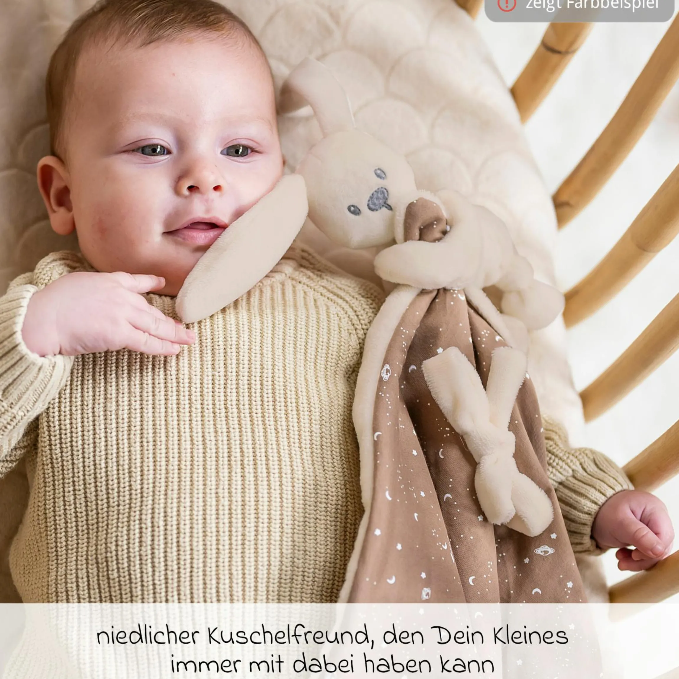 Schmusetuch XXL & Mini-Kuscheltier Glow in the dark - Hase Lapidou - Old Pink